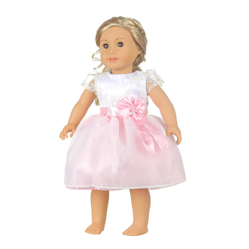 American 18 Inch Girl Doll Sequins Skirt Clothes Shining Cute Mini Dress For 43cm Baby New Born,OG,DIY Doll Accessories Toy