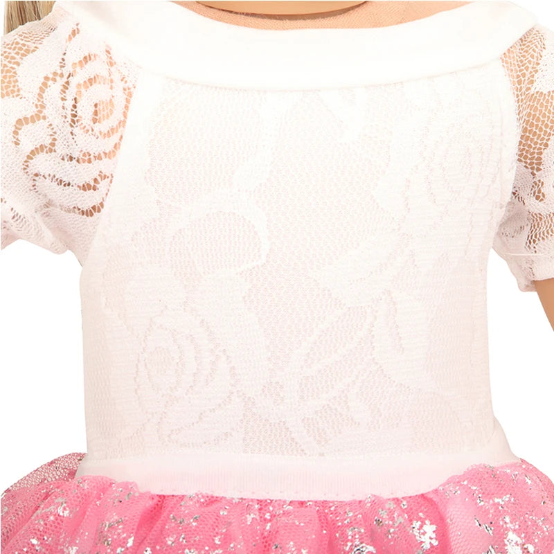 American 18 Inch Girl Doll Sequins Skirt Clothes Shining Cute Mini Dress For 43cm Baby New Born,OG,DIY Doll Accessories Toy