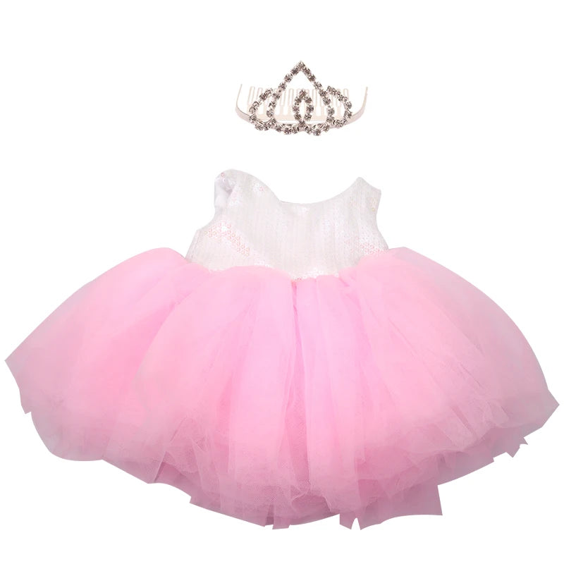 American 18 Inch Girl Doll Sequins Skirt Clothes Shining Cute Mini Dress For 43cm Baby New Born,OG,DIY Doll Accessories Toy