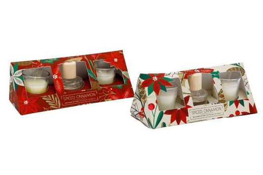 Christmas Diffuser Candle Gift Set 50ML - Spiced Cinnamon - Random