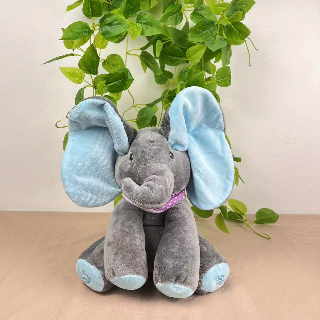 Hide-And-Seek Elephant Plush Toy, Baby Girl Hide-And-Seek Game Toy Singing Interactive Musical Toys, a Good Gift for Girls Over 6 Years Old Activity Ear Hide-And-Seek Bear Doll