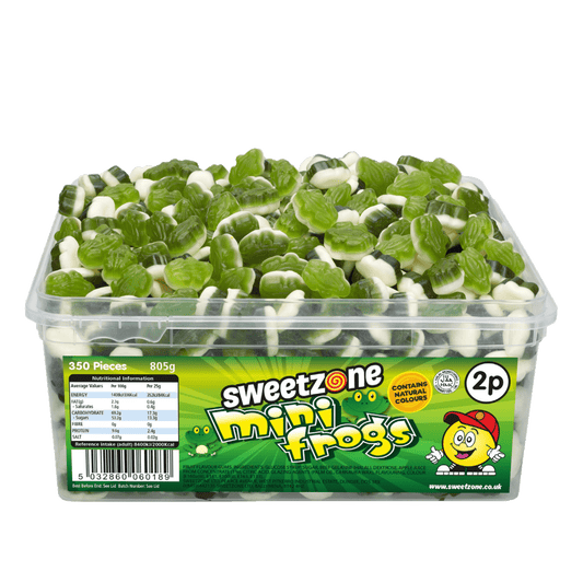 Sweetzone Mini Frogs - 805g Tub - 350 Pieces - Pic N Mix Style Sweets