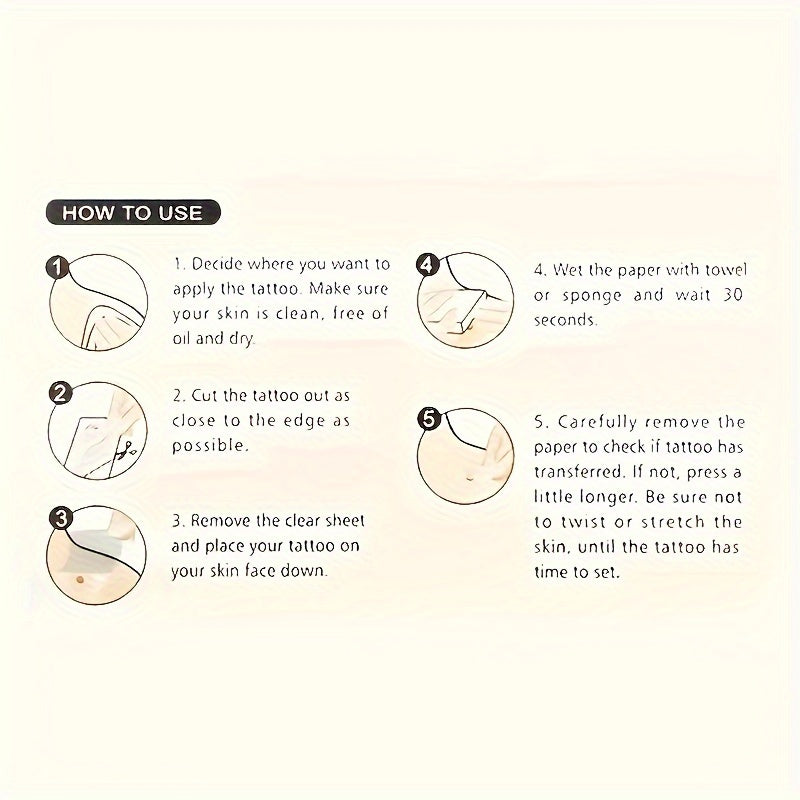 1pc Women's Temporary Tattoo - Floral Design, Paper Material - Party Style | Waterproof Body Art | Elegant Flower Design