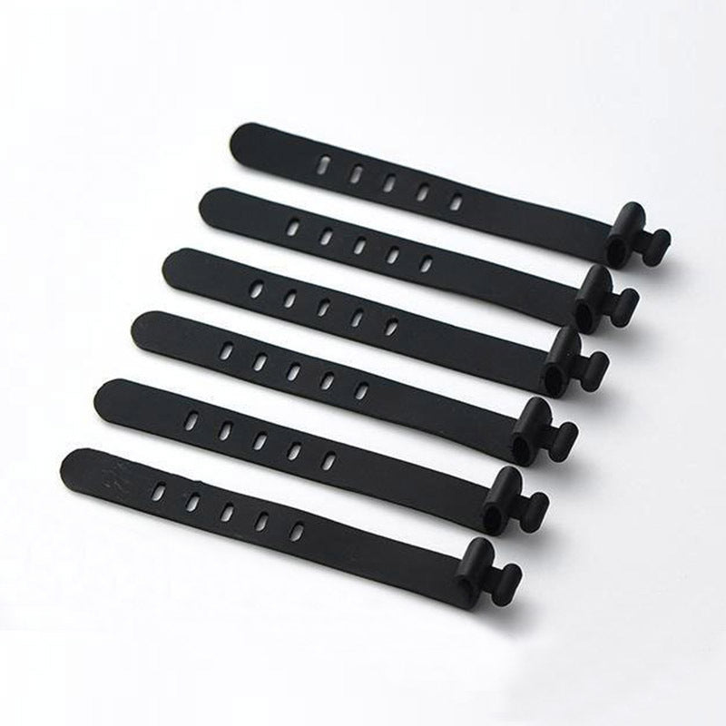 6-Pack Silicone Strap Organizer: Keep Your Earphones, Chargers & Data Cables Neatly Stored & Easily Accessible!
