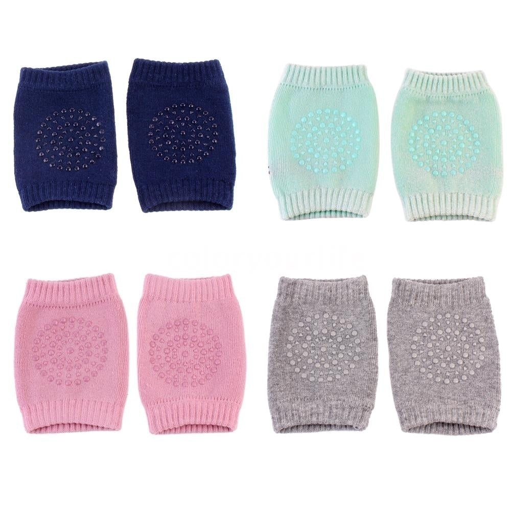 2pcs 5 colors Soft Elastic Knee and Elbow Brace Pads for Babies and Toddlers - Anti-Slip Crawling Safety Protector and Leg Cushion, Christmas, Halloween, Thanksgiving Day Gift