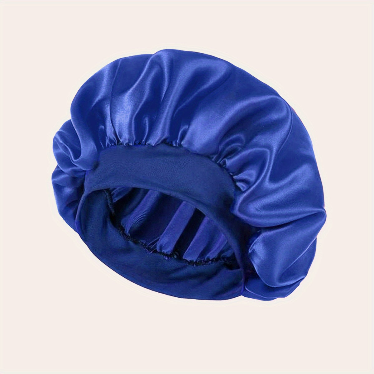 2023 New Women'S Fashion Hair Bonnet - Wide Brim Elastic Sleep Cap for Curly Straight Hair, Pink Fluffy Polyester Bath Hat with Ruffled Edges, Oil-Free Dry Hair Cover for Sleep & Relaxation, Hair Bonnet for Sleeping, Comforta