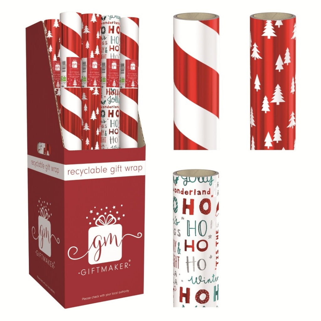 Christmas Fun Foil Gift Wrapping Paper 1.5m