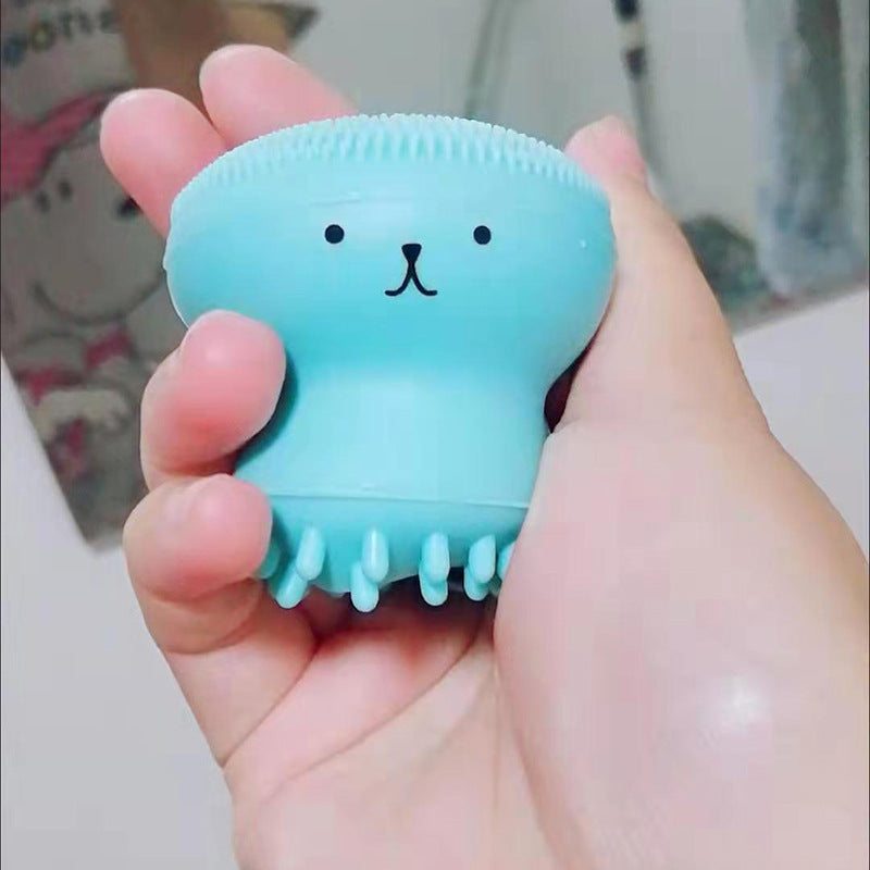 [Mini Octopus Deep Clean Brush] Exfoliating Facial Cleaning Scrubber Brush, Octopus Shape Silicone Miniature Face Deep Clean Tool, Face Massage Scrub Brush, Manual Face Washing, Fit For Daily Skin Care