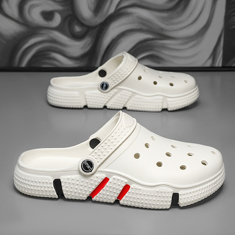 Unisex Clogs, Garden Shoes, Lightweight Non Slip Slides Slippers, Casual Hollow Out Beach Sandals, adult's footwear