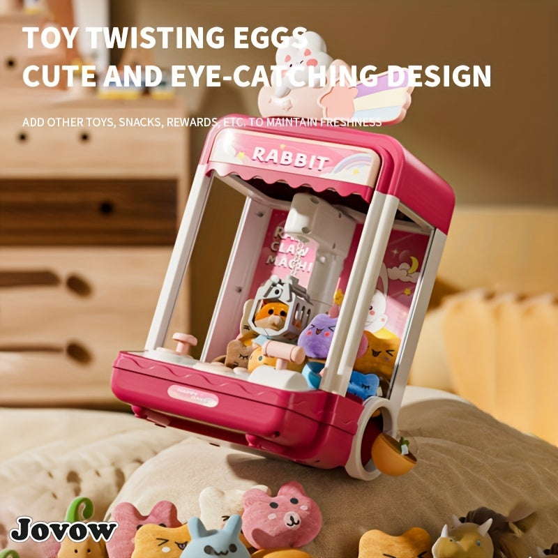 Claw Machine Toy, Party Clip Doll Gashapon Machine, Home Light And Music Two Power Supply Modes, Birthday Gift For Boys And Girls, Christmas Gift, Send 10 Dolls, 10 Capsule Eggs, Power Supply Line