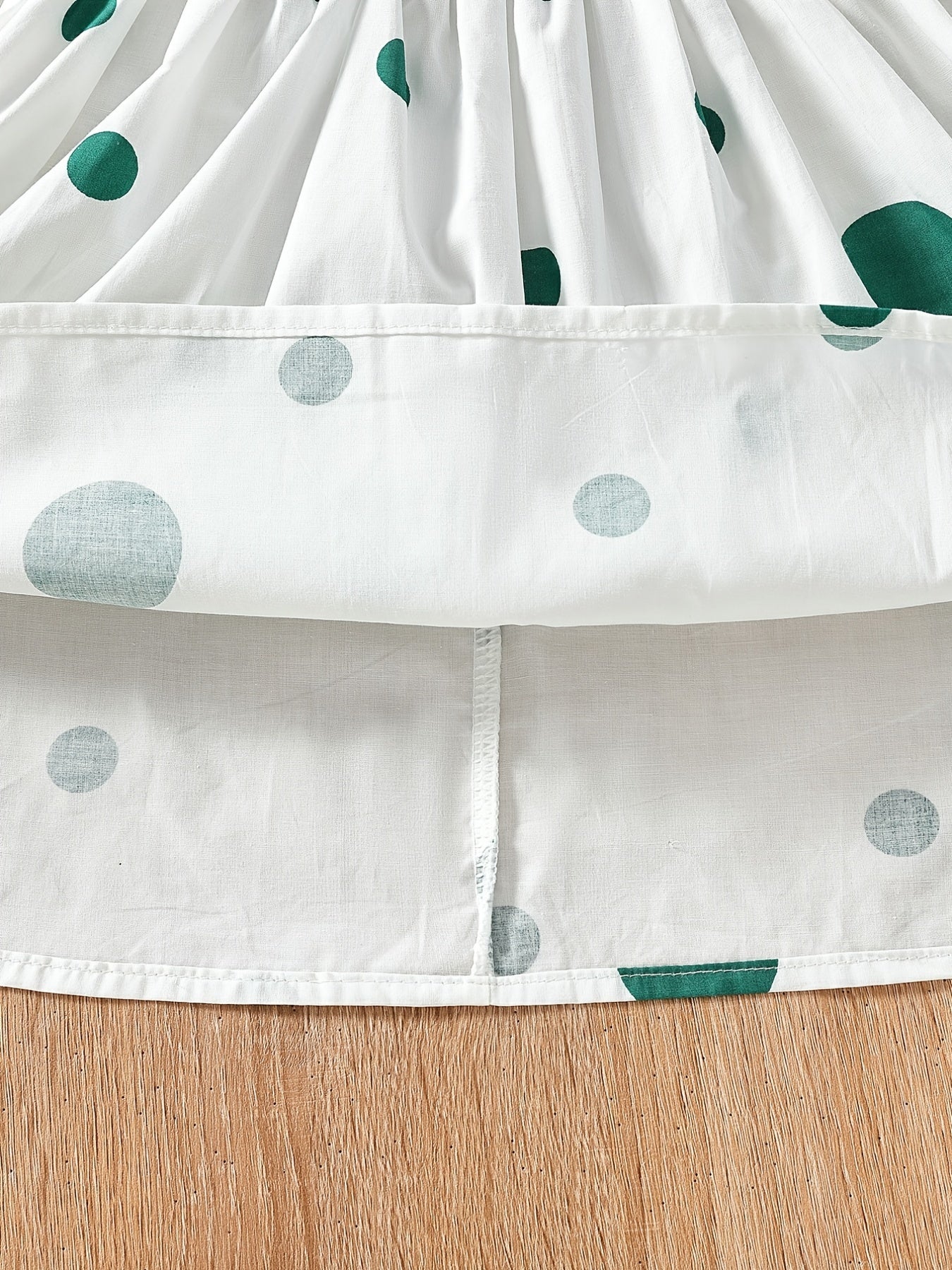 Girls' White Spaghetti Strap Dress with Red Polka Dots And Bow Decoration, a Cute Summer Outfit