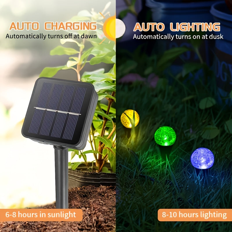 20pcs Solar Garden Lights, Outdoor Lawn Lamps with 8 Lighting Modes, Automatic On/Off, Metal Construction, Flower Theme, Push Button Control, Ideal for Christmas, Weddings, Parties, Camping, Birthday Decorations, Outdoor Deco