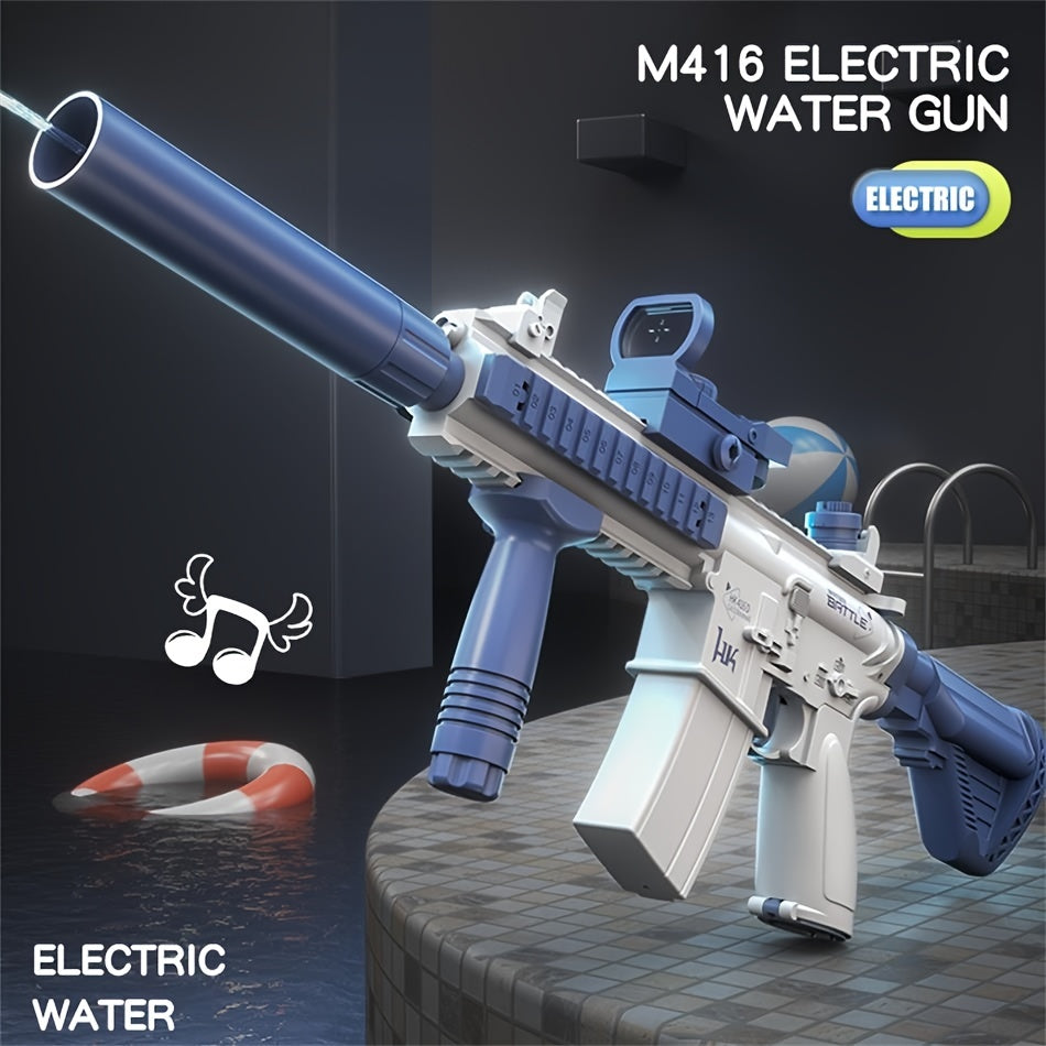 M416 Automatic Summer Electric Toy Water Gun Large-capacity Water Gun Beach Outdoor Water Fight Swimming Pool, As Halloween, Chrismas Gift