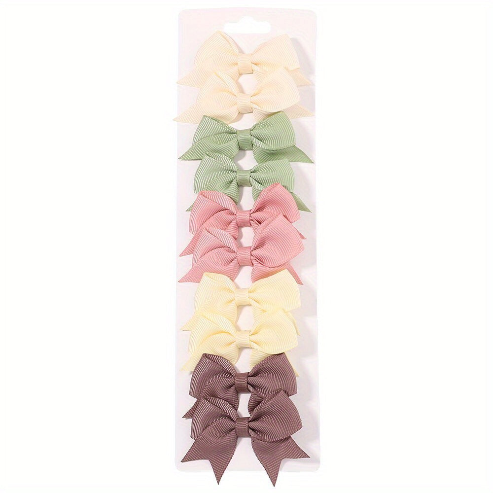 10pcs Adorable Baby Girls Bow Hair Clips - Perfect For Stylish Headwear, Ideal choice for Gifts