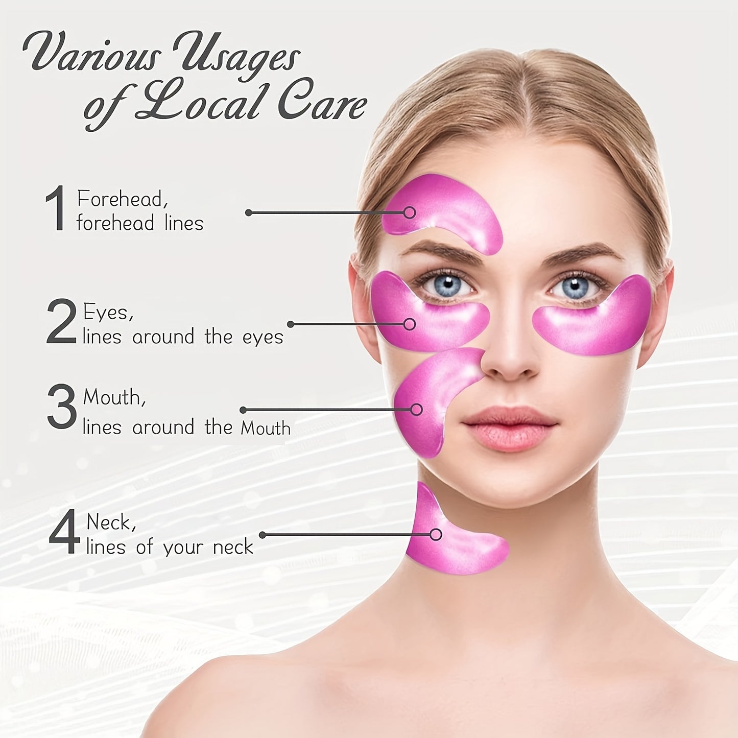 Hydrating Pink Under Eye Mask Hydrogel Moisturizing Under Eye Patches for Women And Men