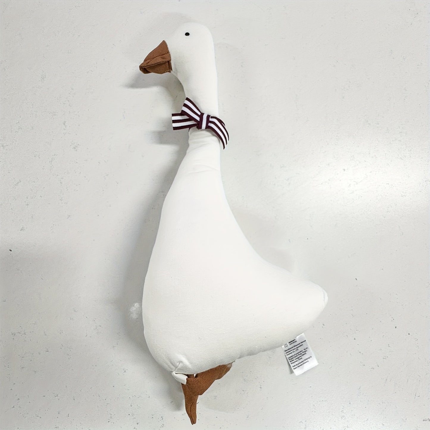 LA DEARCHUU Cartoon Goose Plush Toy - Cute White Duck with Orange Beak & Webbed Feet, Ideal for Baby Room Decor, Playful Animal Plaything, Playful Duck Toy|Playful Duck Design|Soft Texture