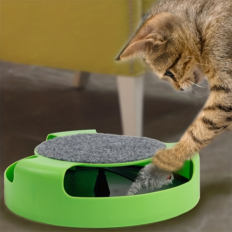 Keep Your Cat Entertained for Hours with this Interactive Turntable & Scratch Board Toy!