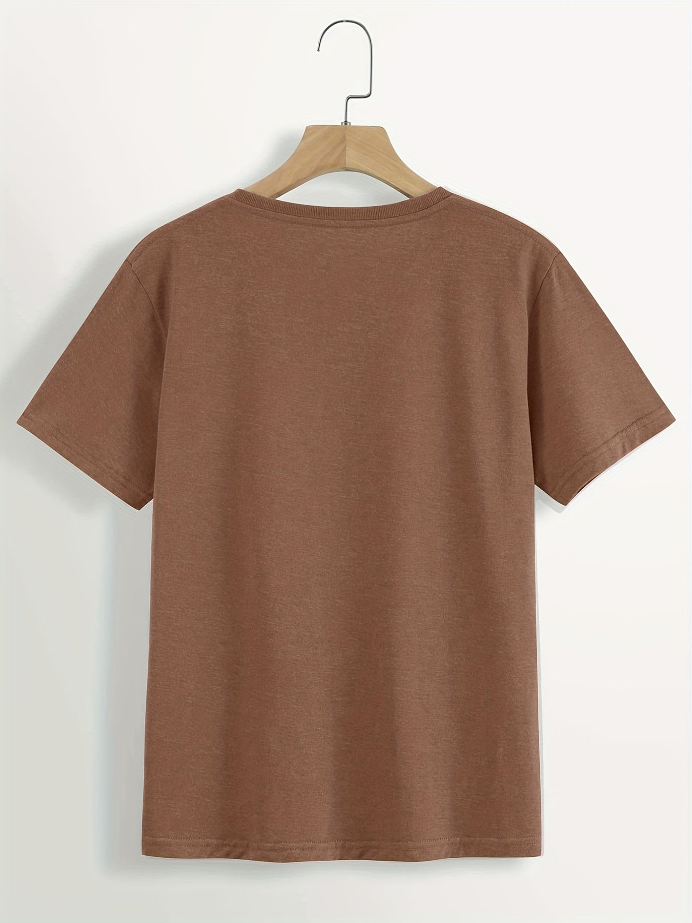 Plus Size Face Print Short Sleeve T-shirt, Women's Plus Slight Stretch Round Neck Casual Tee