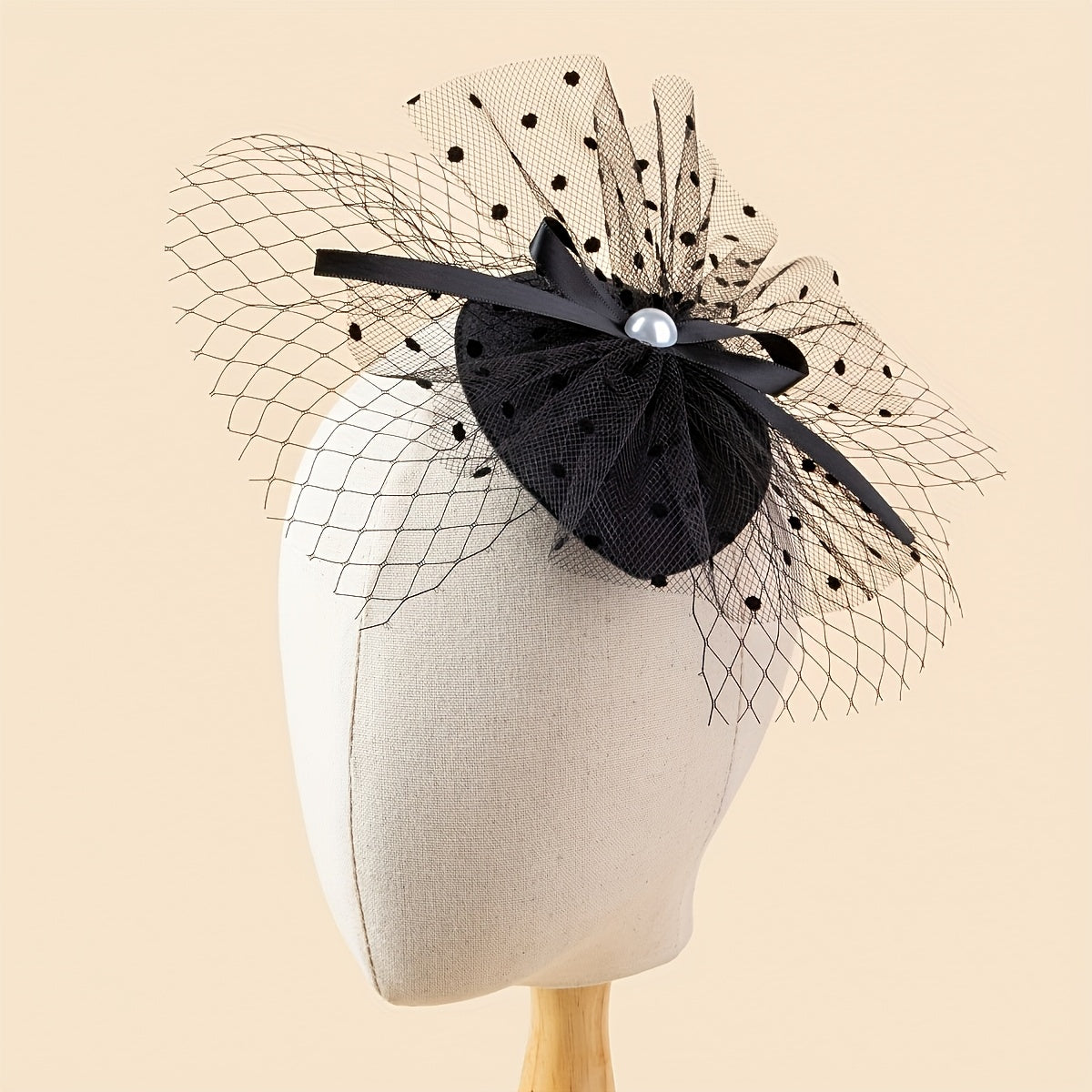 1pc Elegant Women'S Fascinator Headband - Polyester Mesh Flower Veil with Feather Detail for Cosplay, Bridal, Wedding, Tea Party, Church Hat Accessory, Derby Racing - Birthday Gift, Carnival/Mardi Gras/Masquerade