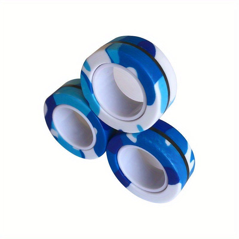 3pcs Magnetic Rings Toy Set, Adult Magnets Spinner Rings, Creative Toy