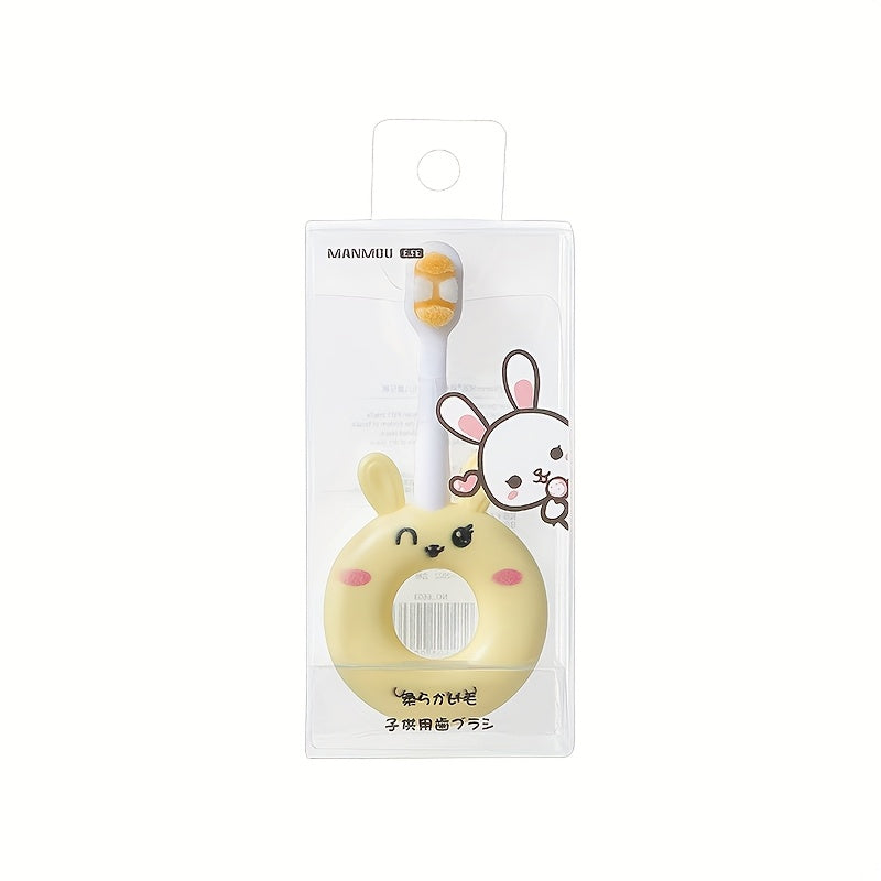 [Soft Silicone Toothbrush] Super Soft Silicone Baby Toothbrush For Toddlers 0-3 Years | Cute Cartoon Design, Gentle Cleaning For Sensitive Teeth