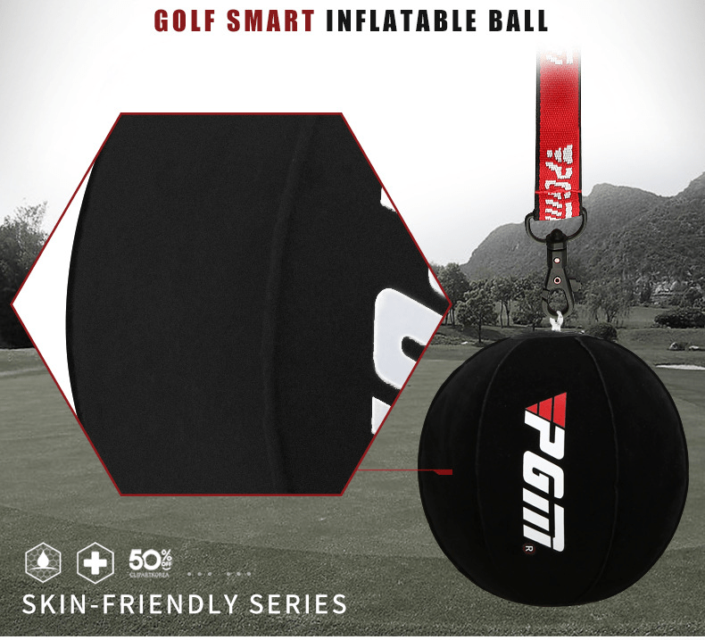 1pc PGM Inflatable Ball For Golf Trainer, Portable Swing Arm Corrector, Posture Auxiliary Correction, Training Aids, Golf Accessories