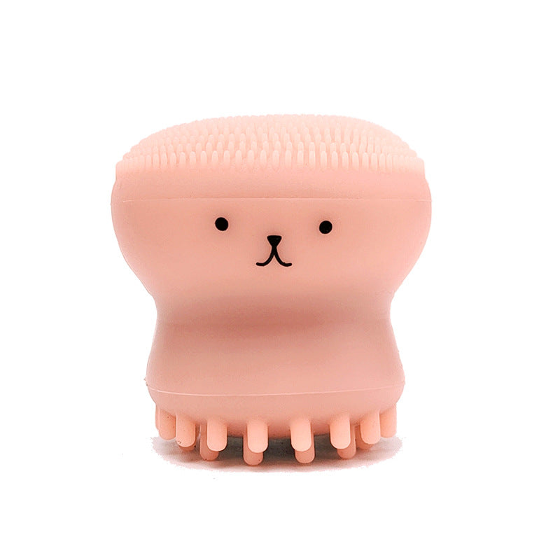 [Mini Octopus Deep Clean Brush] Exfoliating Facial Cleaning Scrubber Brush, Octopus Shape Silicone Miniature Face Deep Clean Tool, Face Massage Scrub Brush, Manual Face Washing, Fit For Daily Skin Care
