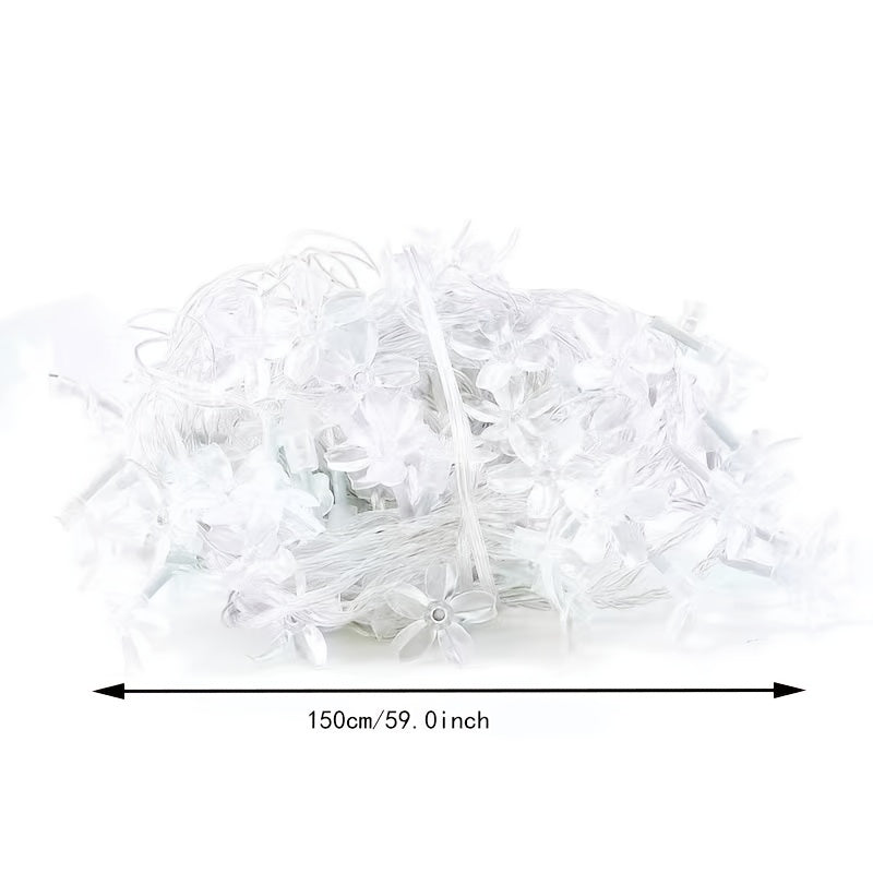 1pc Cherry Blossom String Lights, Suitable for Home Decorations Engagement Wedding Valentine's Day Holiday Party Atmosphere, 1.5m 10 Bulbs, Holiday Lighting, Romantic Ambiance, Festive Glow, Elegant Illumination, Plastic Cons