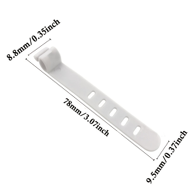 6-Pack Silicone Strap Organizer: Keep Your Earphones, Chargers & Data Cables Neatly Stored & Easily Accessible!