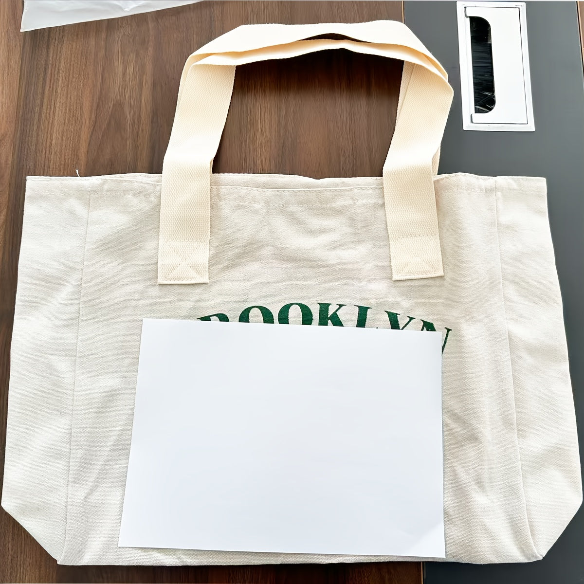 Women's Large Capacity Letter Print Tote Bag