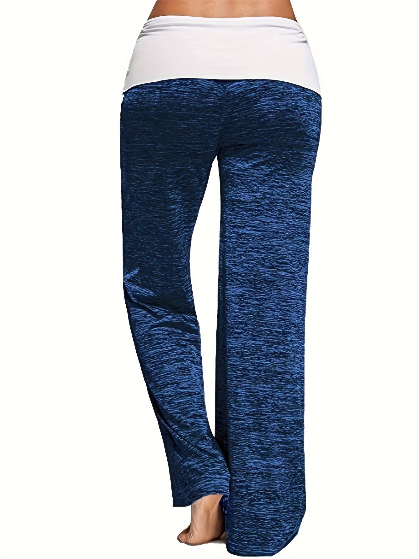 Wide Leg Elastic Yoga Pants, Loose Casual Drawstring Pants, Women's Clothing