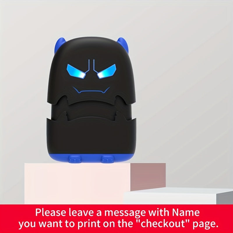 1pc Black Baby Name Stamp Custom-made DIY Gift for Children Seal Student Clothes Chapter Not Easy to Fade Security Cute Monsters Toy