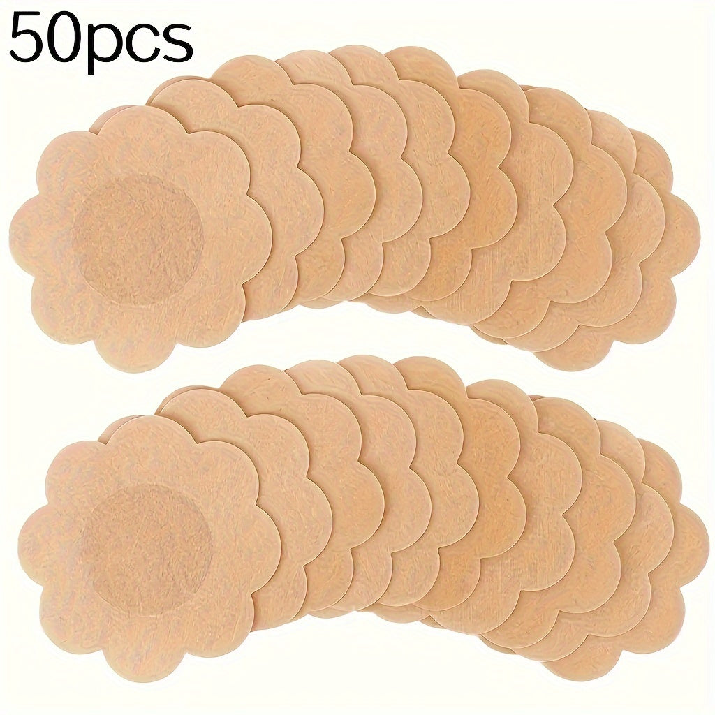 10/20/50/100pcs Disposable Invisible Nipple Covers - Ultra-Thin Breathable Non- Fabric, Anti-Convex Point Design, Round & Flower Shapes for Seamless Under Clothing, Women's Fashion & Lingerie Accessories, Discreet Underwear,