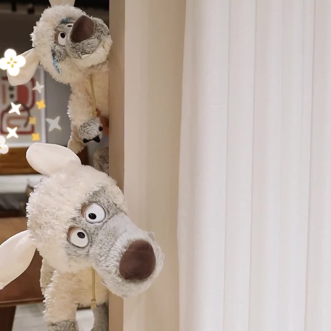 Wolf in Sheep's Clothing Plush Figures, Soft Polyester Stuffed Animal Toys, Cartoon-Inspired Plushies for Home Decor, Ideal Gifts for 0-3 Years Old - Anime Game Character Dolls