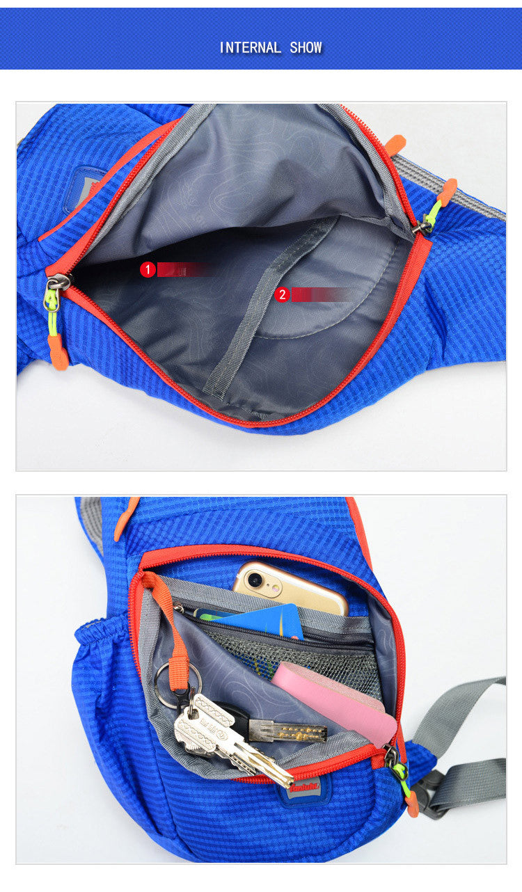 Rugged Waterproof Nylon Waist Pack - Stylish Sling Bag with Secure Zipper Compartment & Handy Side Pocket for Outdoor Adventures