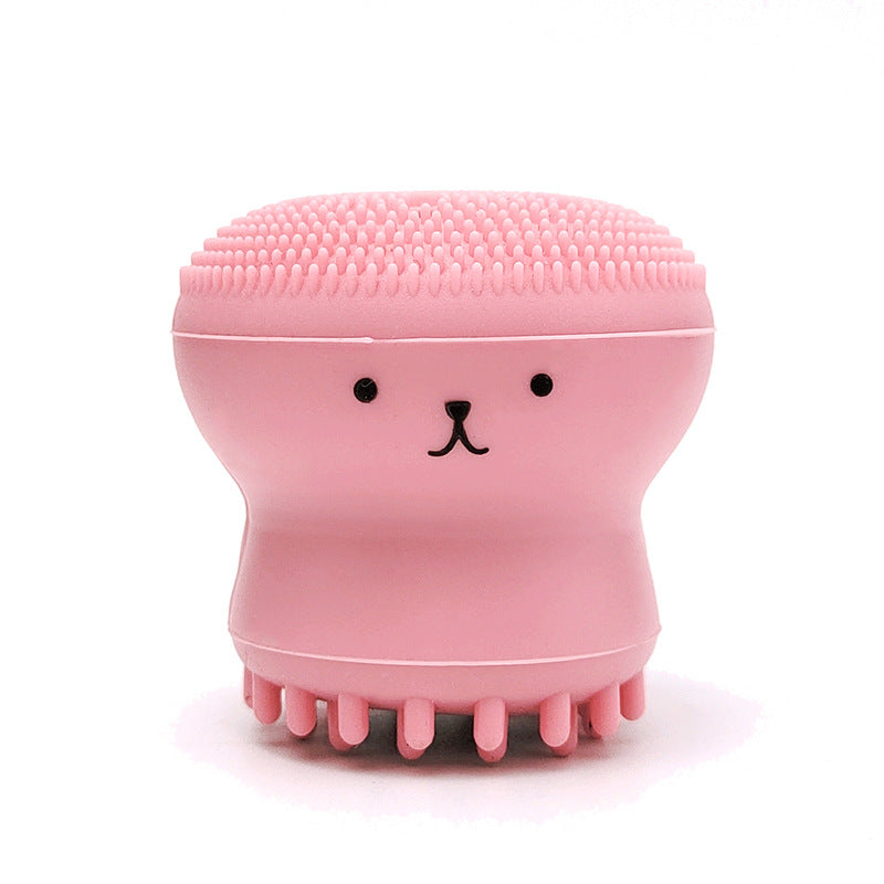 [Mini Octopus Deep Clean Brush] Exfoliating Facial Cleaning Scrubber Brush, Octopus Shape Silicone Miniature Face Deep Clean Tool, Face Massage Scrub Brush, Manual Face Washing, Fit For Daily Skin Care