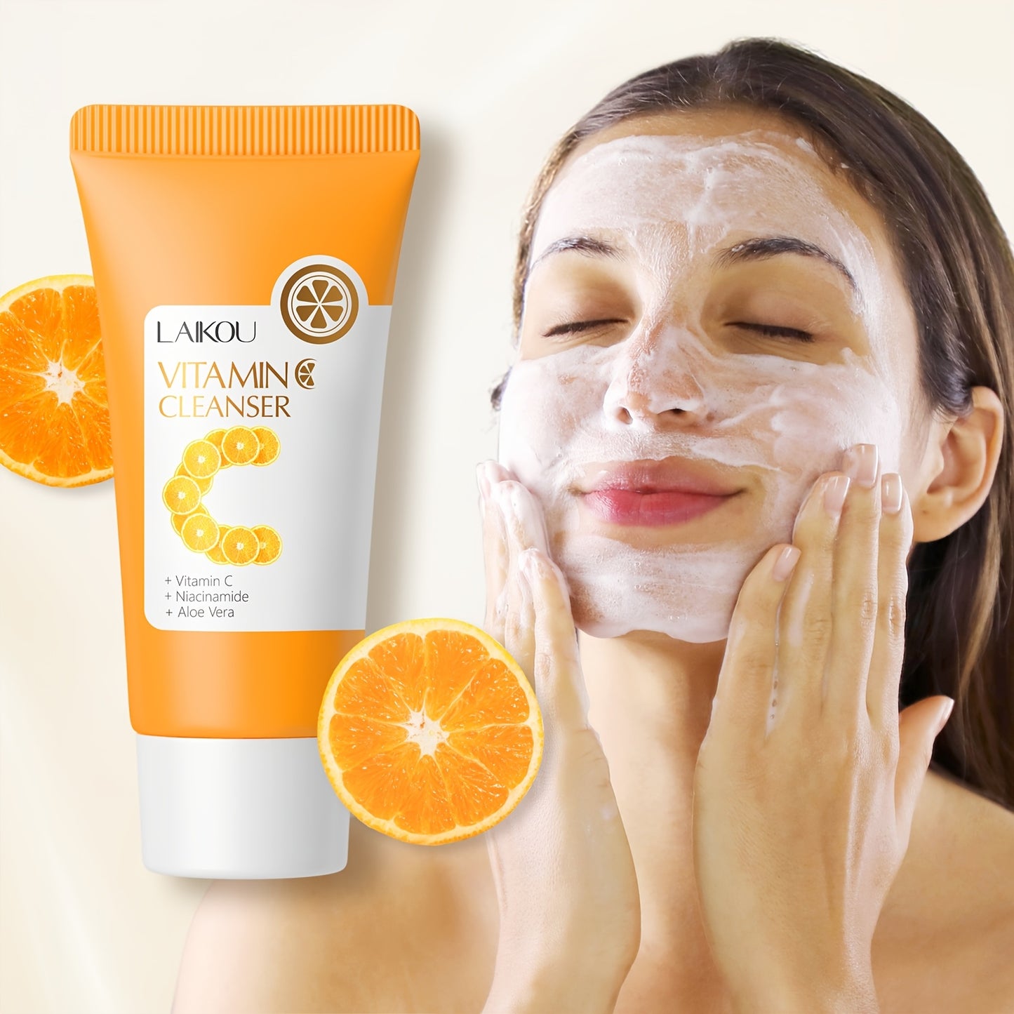 1pc Vitamin C Cleanser - Gentle Pore Cleanser for Smooth & Radiant Skin, Brightening Oil Control Facial Wash, Non-Greasy Formula, All-Season Use, for Women & Men, Skincare Routine, Daily Skincare, Gentle Skincare, Minimalist