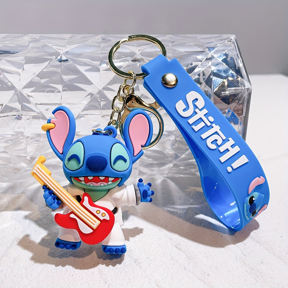Minnie & Lilo & Stitch Cartoon Anime Keychain - Durable Keyring for Unisex, Fashionable Character Charm Perfect for Backpacks