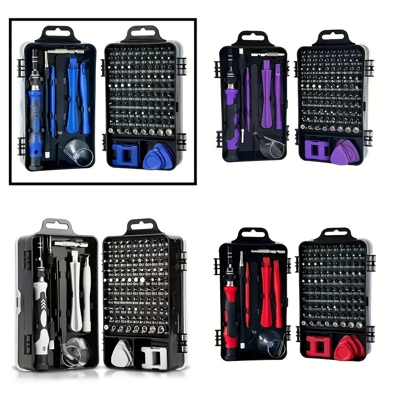 VVIA 115pcs Cell phone kit Precision Screwdriver Repair Tool Kit, Multi-function Electronic Screwdriver Set, Watch Mobile Phone Disassembly Repair Screwdriver Tools(Black)
