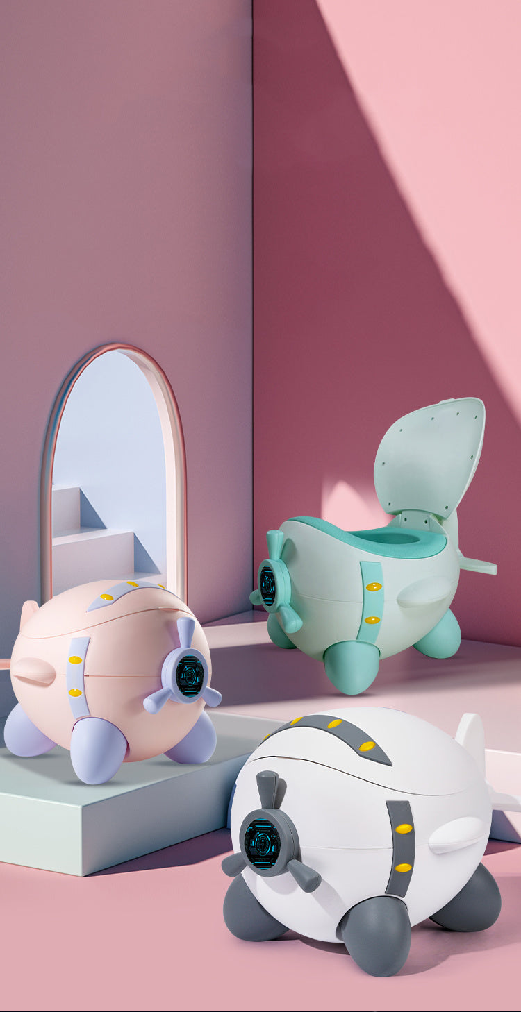 Fun Cartoon Airplane Potty Training Seat - Stable & Comfortable for Infants & Toddlers! Christmas, Halloween, Thanksgiving Day Gift