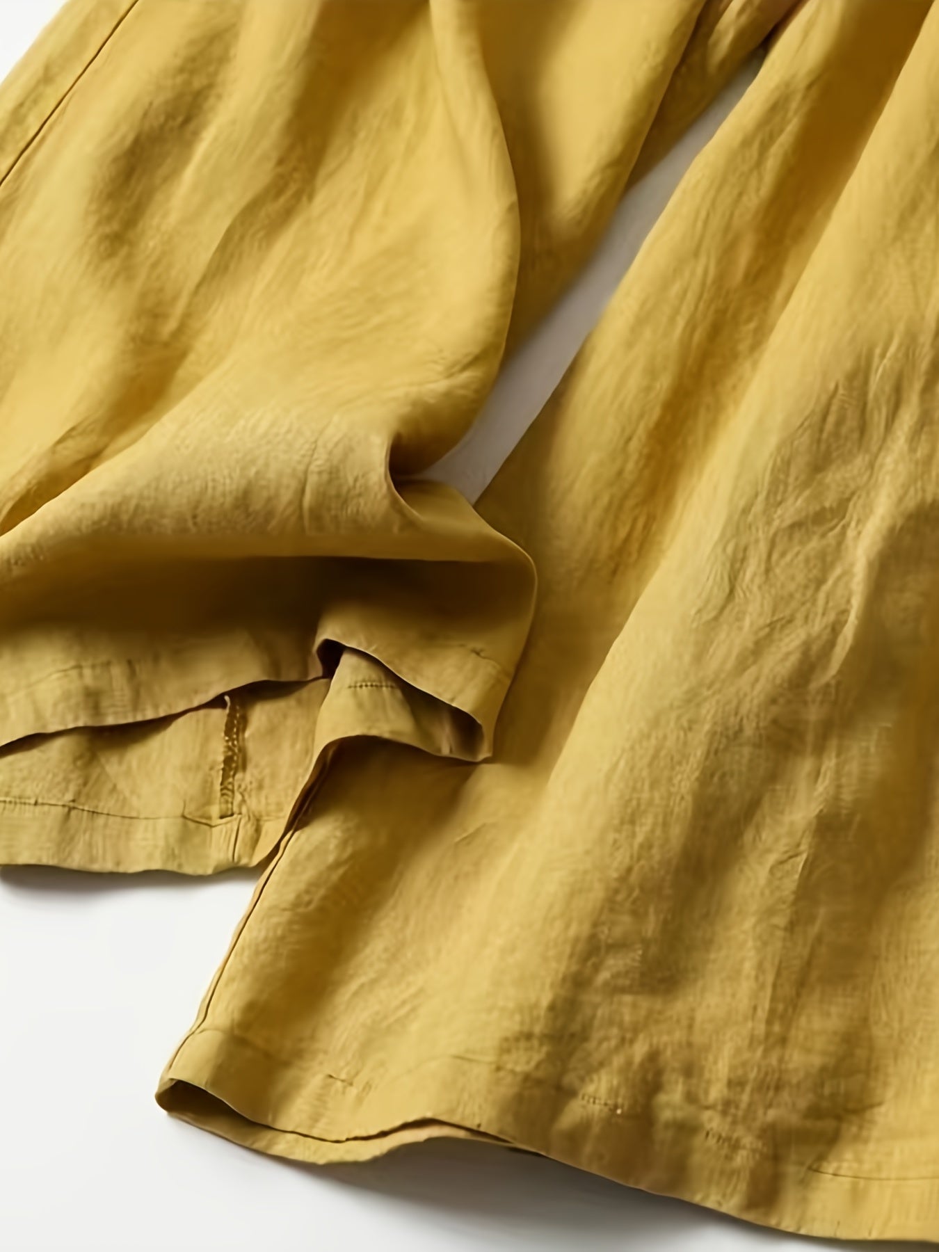 Linen Wide-Leg Ankle Pants, Breathable Thin Loose Linen Skirt Pants, Ethnic Style Vintage Trousers