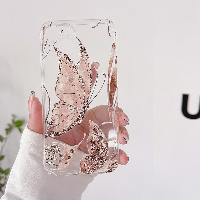 Transparent Golden Butterfly