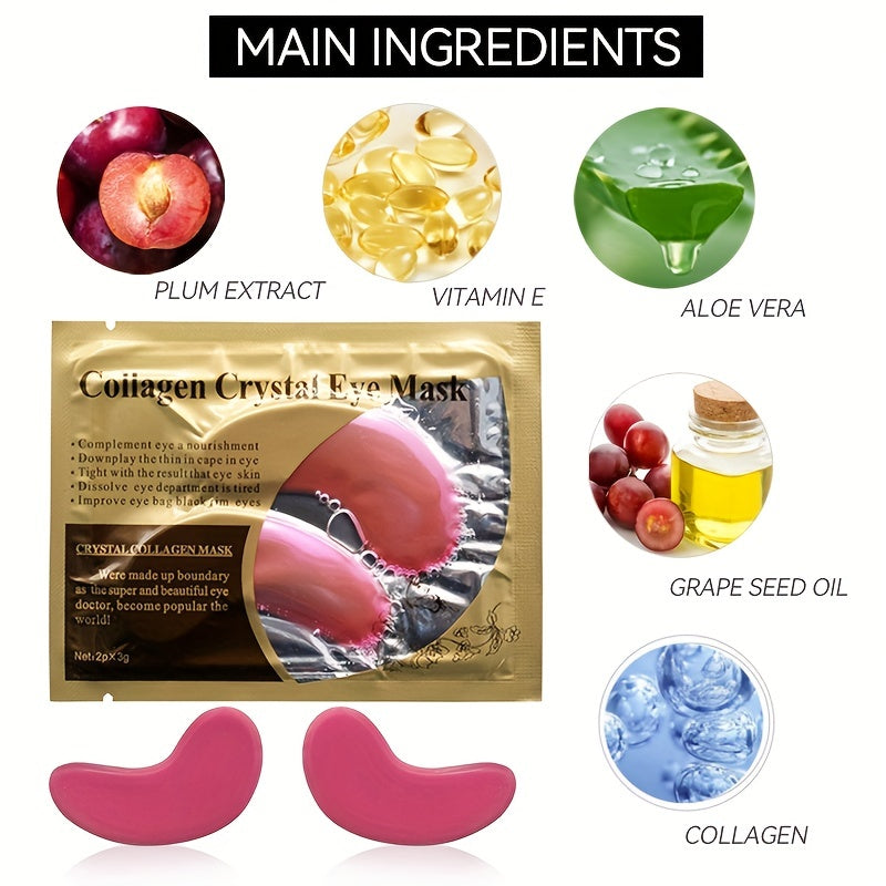 Hydrating Pink Under Eye Mask Hydrogel Moisturizing Under Eye Patches for Women And Men