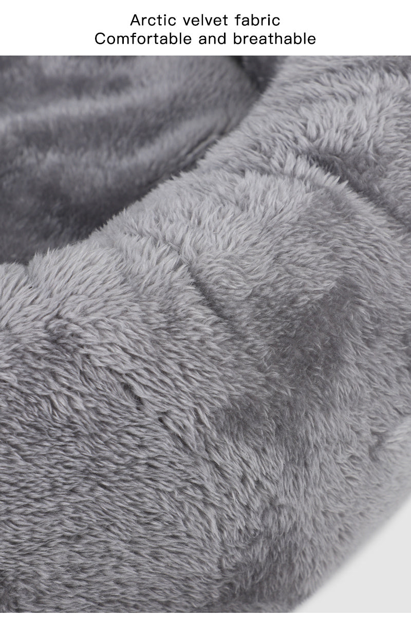 1pc Extra Large Plush Pet Bed with Soft Cushioned Interior - Heavy-Duty All-Season Comfort, Plush Bedding for Small/Medium/Large Dogs & Cats, No Assembly Needed - Ideal Christmas Gift for Pets, Cozy