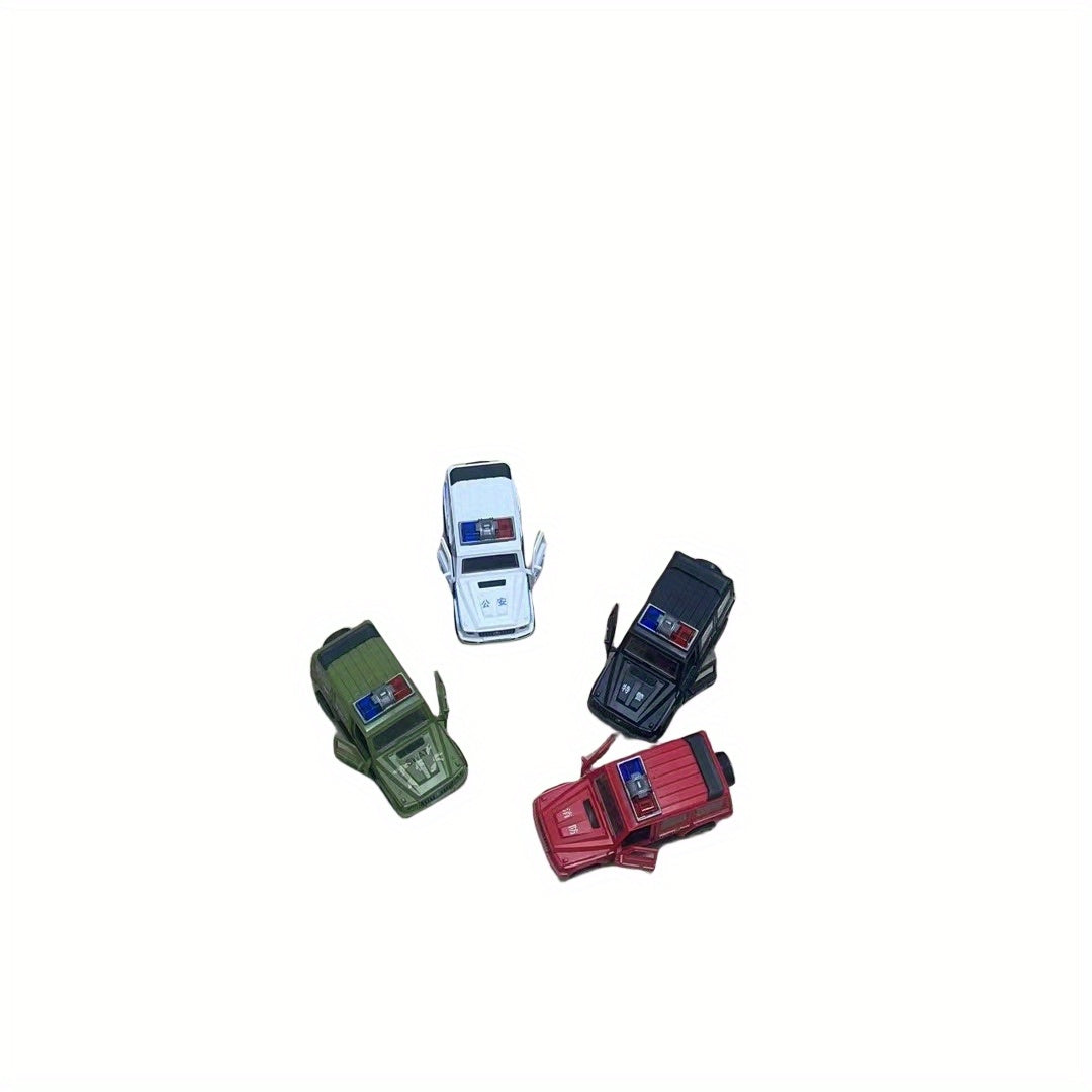 Toy Car Inertia Drop Resistant Openable Door Police Car Fire Truck Model Off-road Small Car