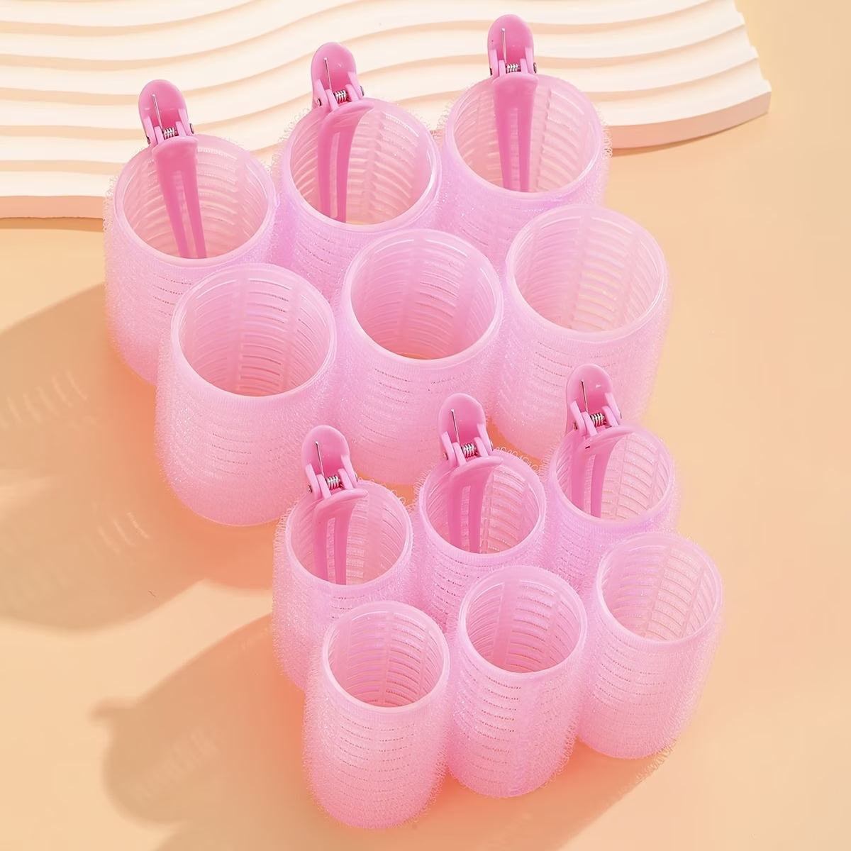 18pcs Heatless Hair Curler Set with Clips