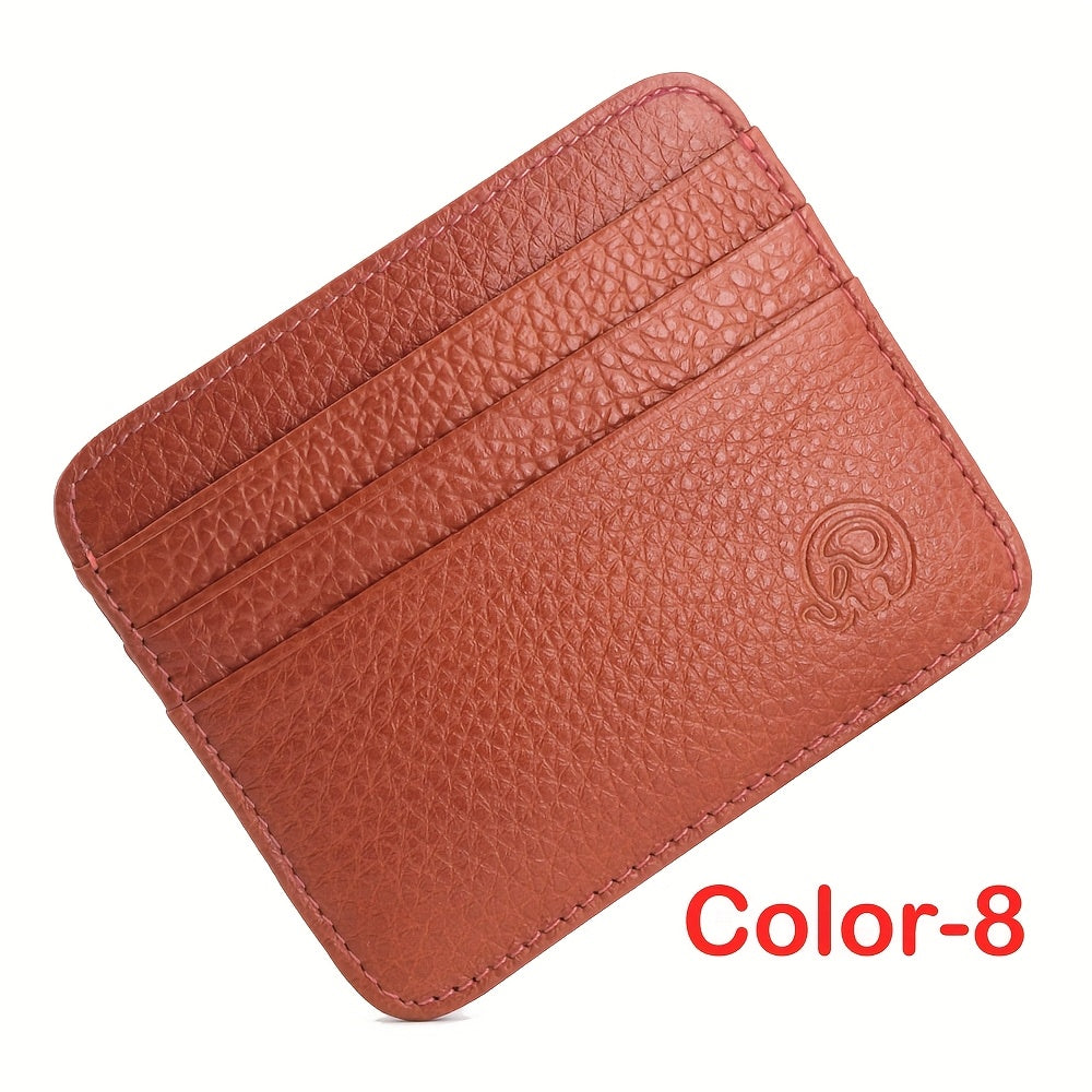 Minimalist Credit Card Holder Anti-theft Leather Wallet, Slim Front Pocket Wallet Christmas Gift