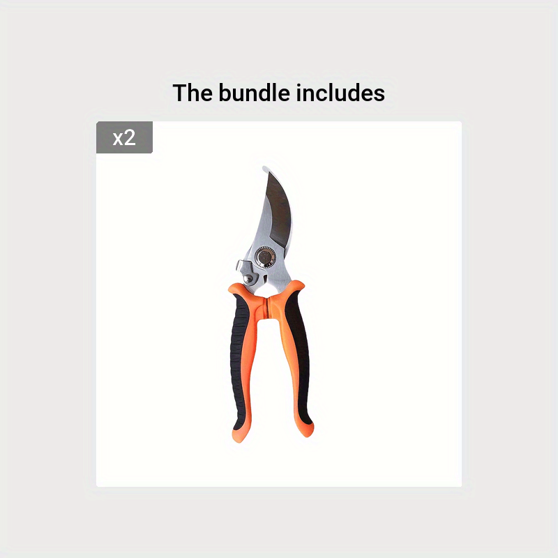 One set, branch scissors, stainless steel fruit scissors, multi-functional branch scissors, garden scissors, anti-slip, labor-saving, manual pruning scissors