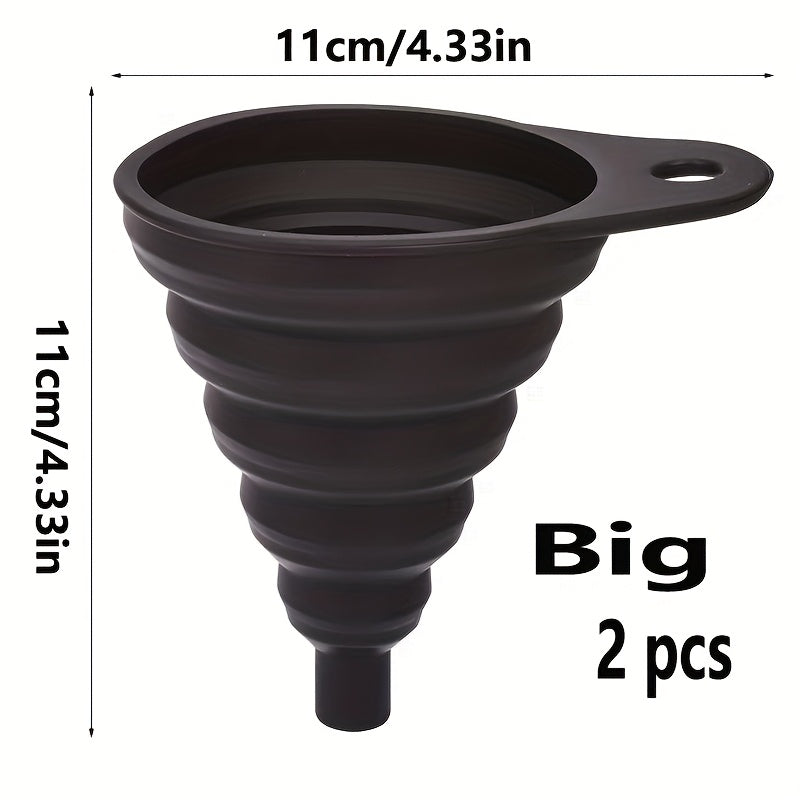[Foldable Car Funnel] Durable & Flexible Foldable Portable Funnel for Car Engine Oil Change | Universal Fit, Leak-Proof Design with Easy-Pour Spout, Automotive Fluid Transfer, Car Maintenance Tool, Userfriendly Design, Leakpr