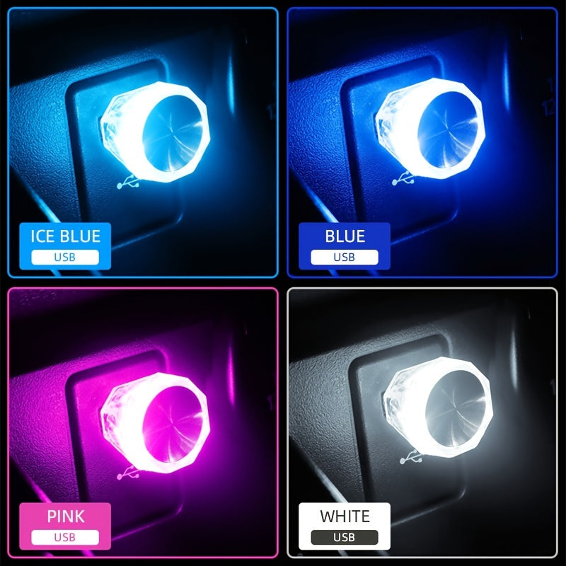 Car Mini USB LED Atmosphere Light Indoor Environment Decoration Mood Light Car PC Computer Portable Light Plug And Play Super Bright